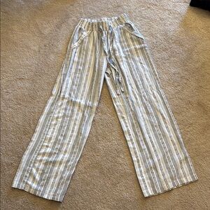 Striped Wide-Leg Pants